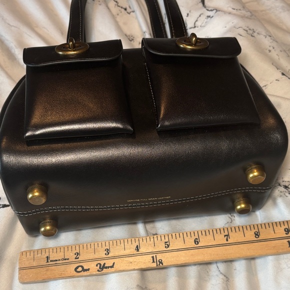 Coach Black Turn lock Bag 20 with Gold Accents - Picture 5 of 14